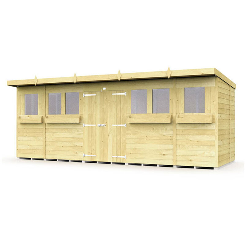18 x 6 Pent Summer Shed