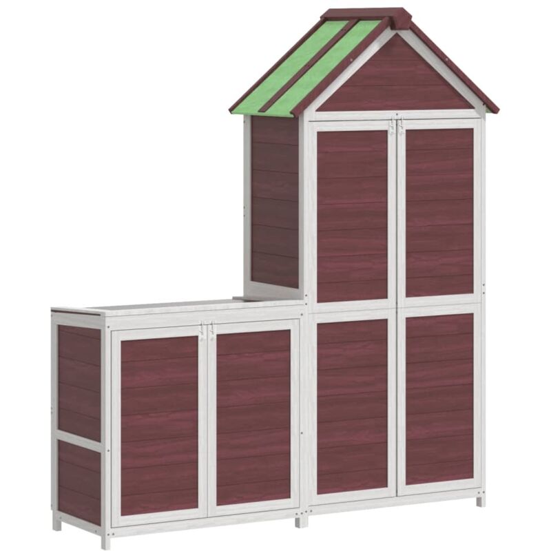 2 Piece Garden Tool Shed Set Mocha Solid Wood Pine Vidaxl