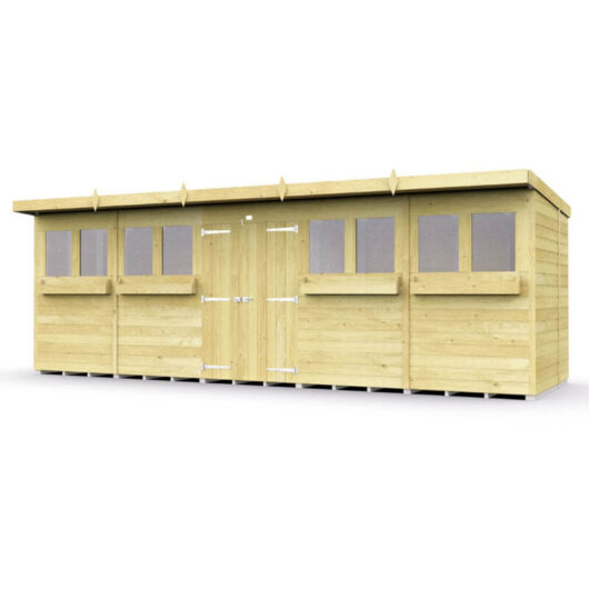 20 x 7 Summer Pent Shed