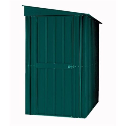 4 X 6 Premier Easyfix - Lean To - Metal Shed - Heritage Green (1.24m X 1.80m)