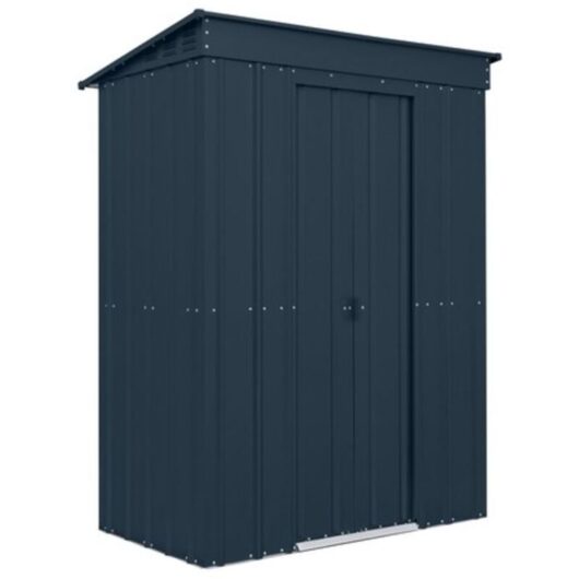 5 X 3 Premier Easyfix - Pent - Metal Shed - Anthracite Grey (1.48m X 0.93m)