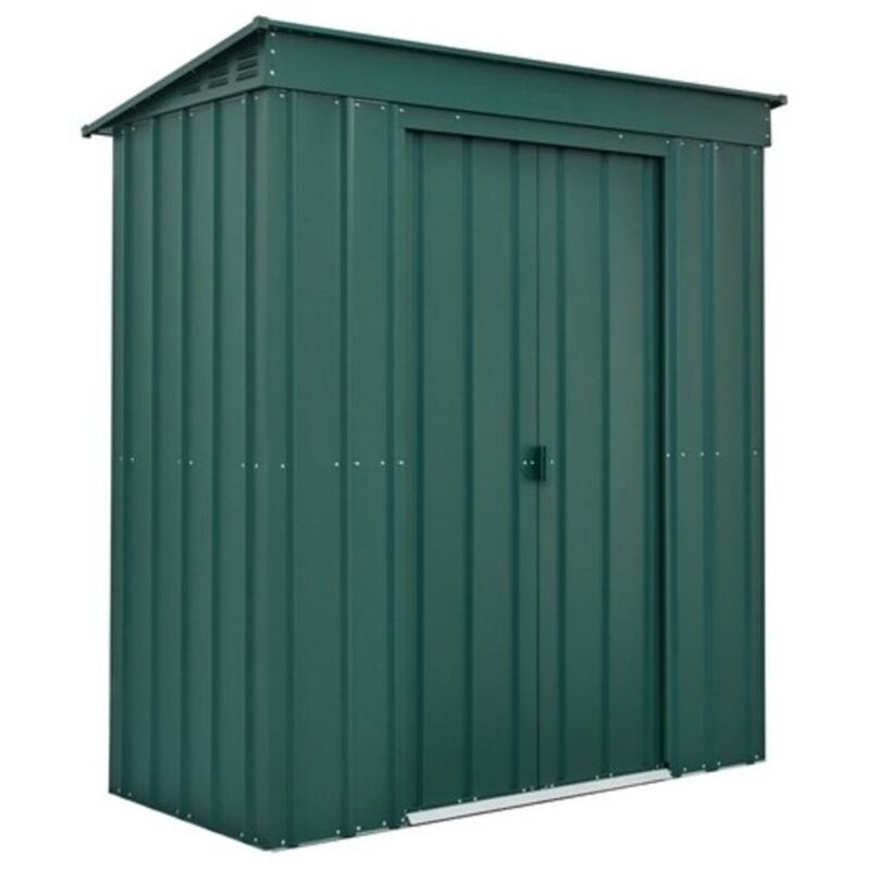 6 X 3 Premier Easyfix - Pent - Metal Shed - Heritage Green (1.80m X 0.93m)