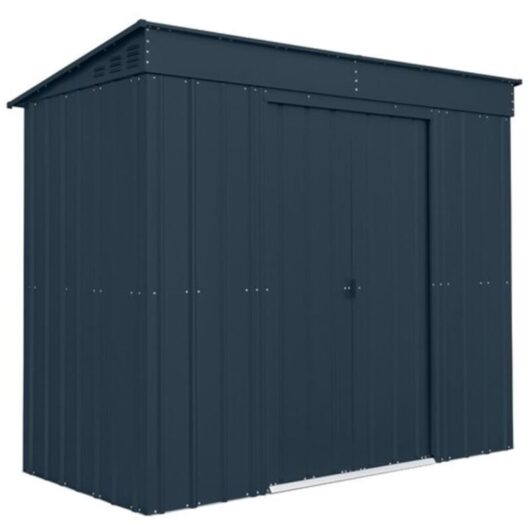 8 X 4 Premier Easyfix - Pent - Metal Shed - Anthracite Grey (2.42m X 1.24m)