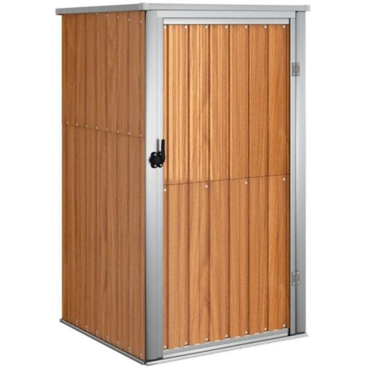 Garden Tool Shed Brown 88x89x161 cm Galvanised Steel vidaXL