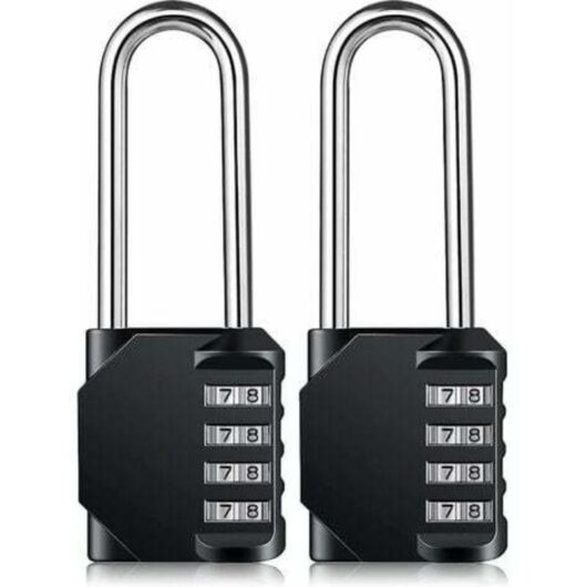 Heavy Duty Combination Lock - Weatherproof Padlock, Resettable Lock, 2.5" Shackle, 4-Digit Zinc Alloy Combination Lock for Garden Sheds and Fences