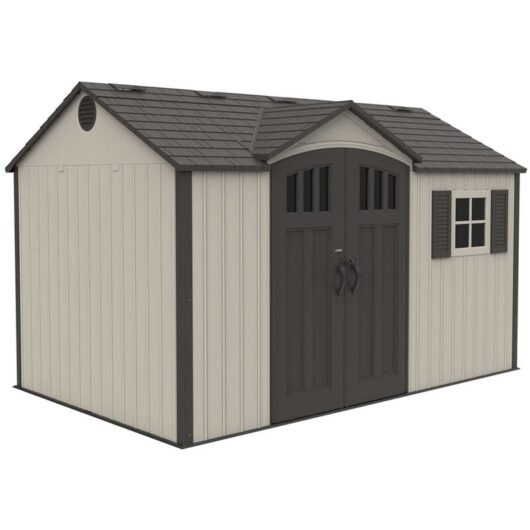 Oos - Back October 2021 - 12.5 X 8 Life Plus Plastic Apex Shed With Plastic Floor + 1 Window (3.81m X 2.43m)