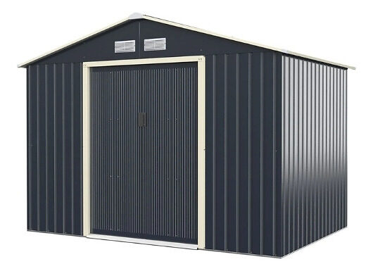 Outdoor Storage Shed with Double Sliding Door