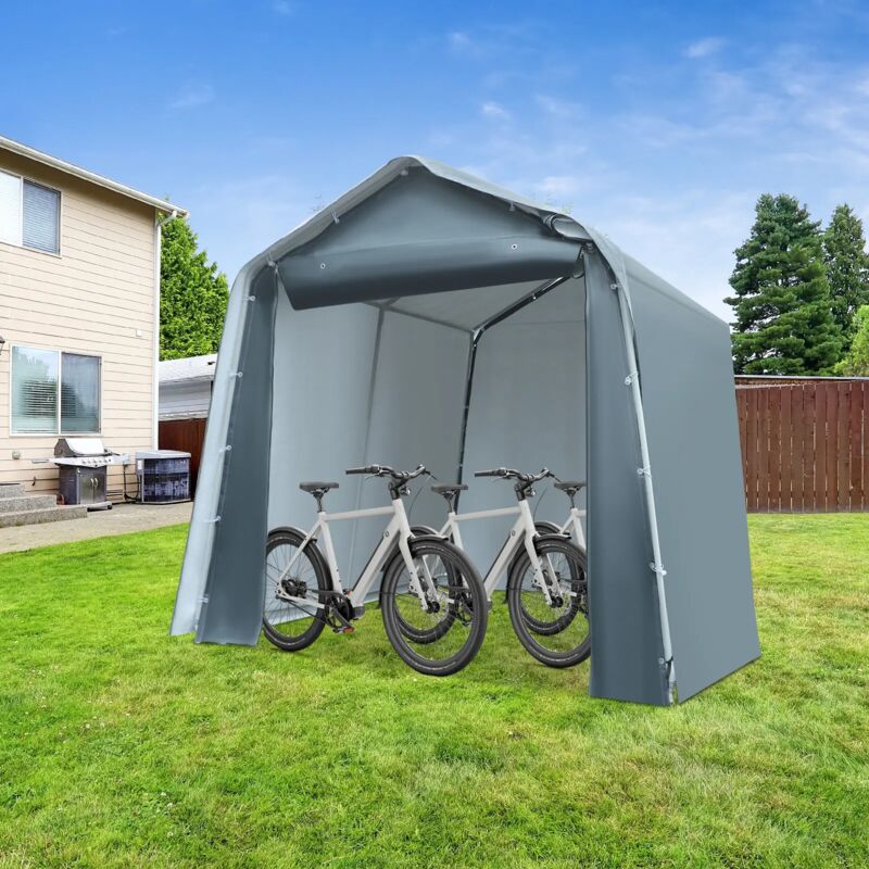 Portable Storage Tent 2.4x2.4m, All-Purpose Garage, Waterproof Outdoor Shelter, Tool shed For garden, yard, backyard, for storing bicycles,