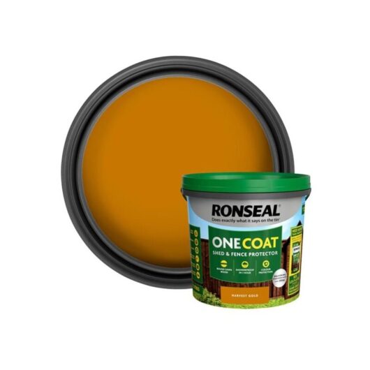 Ronseal One Coat Shed & Fence Protection Harvest Gold 5 litre RSLOCFLHG5LN
