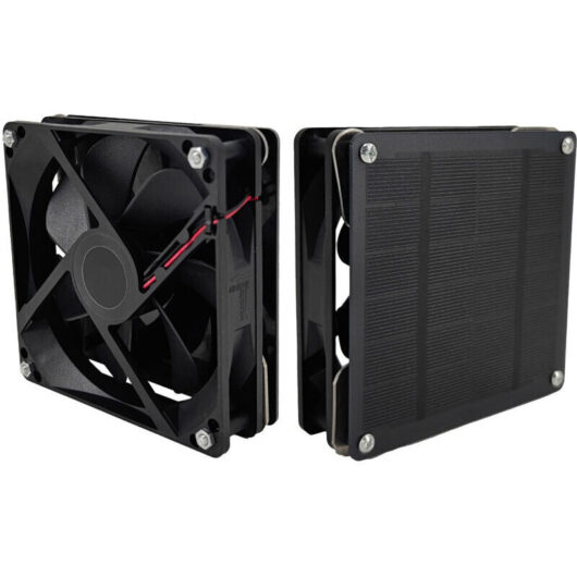 Set of 2 3W solar fans for small chickens, greenhouses, sheds, pet houses, window exhaust
