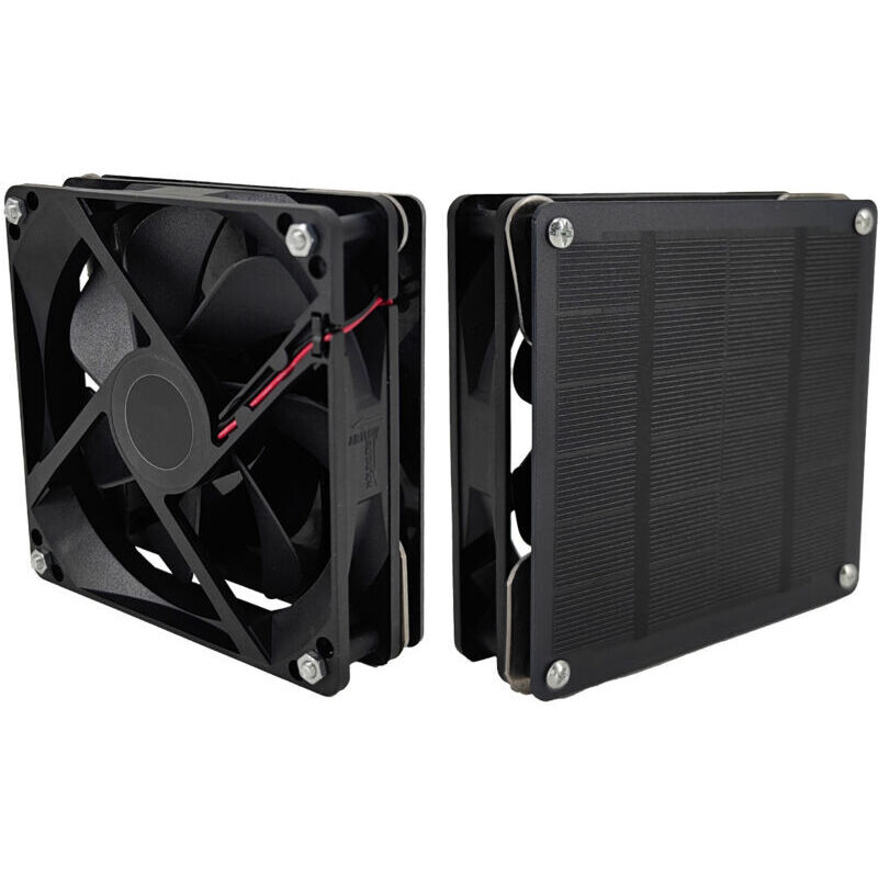 Set of 2 3W solar fans for small chickens, greenhouses, sheds, pet houses, window exhaust