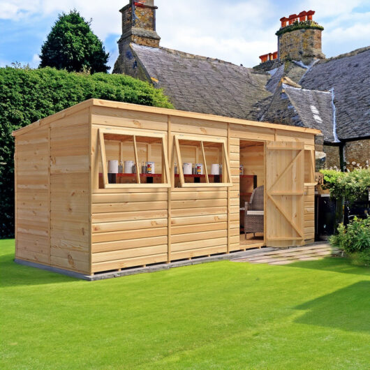Shire 6' 6" x 15' 10" Pent Shed - Premium Dip Treated Shiplap