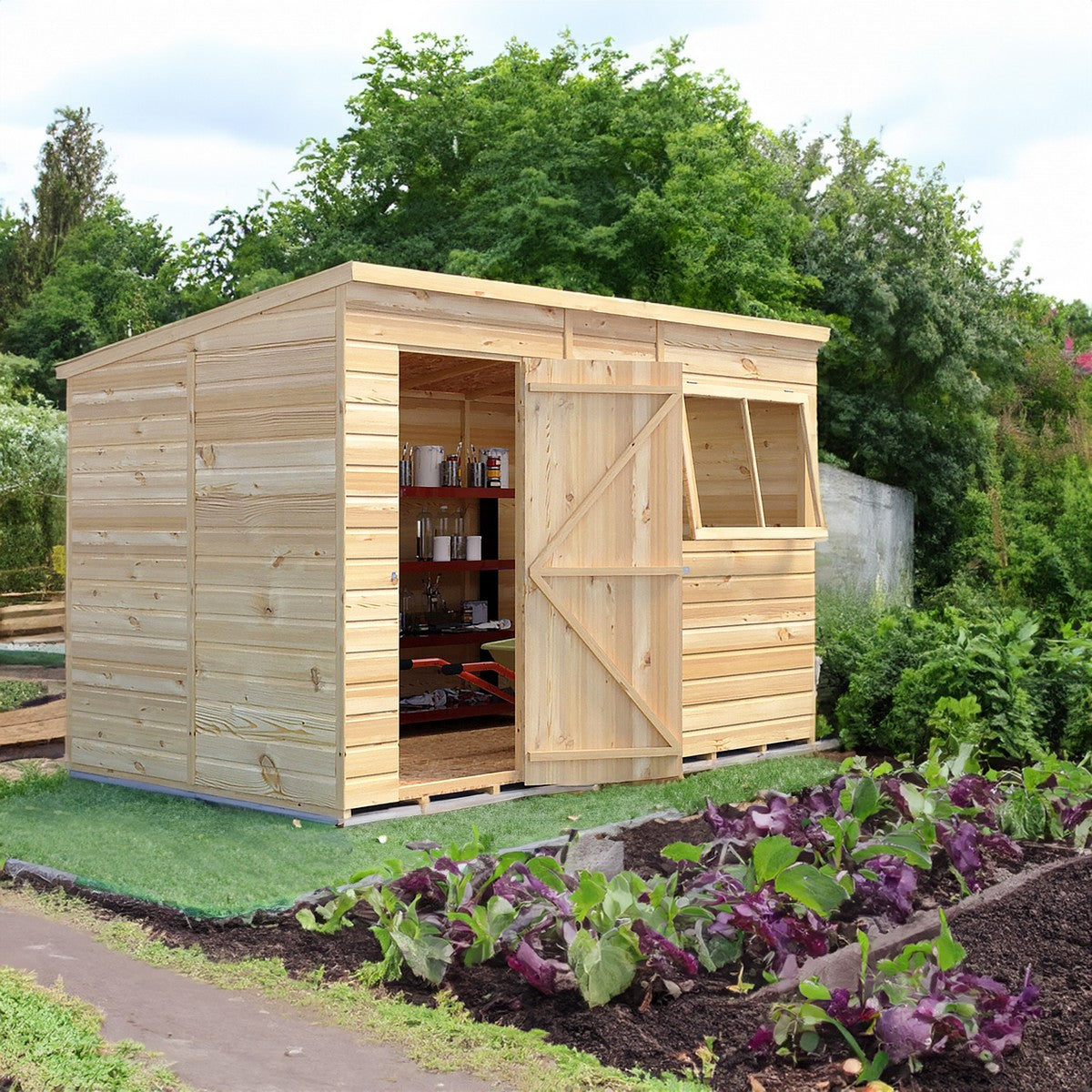 Shire 6' 6" x 9' 11" Pent Shed - Premium Dip Treated Shiplap