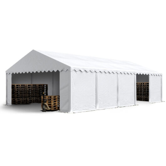 TOOLPORT Storage tent 5x10 m PVC 700 N waterproof shelter white