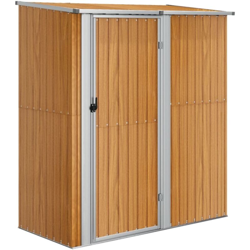 Vidaxl - Garden Shed 180.5x97x209.5 cm Galvanised Steel Wooden Look