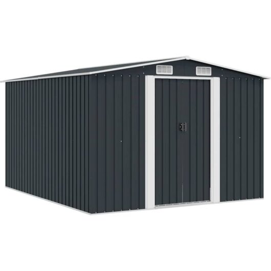 Vidaxl - Garden Shed 257x298x178 cm Metal Anthracite