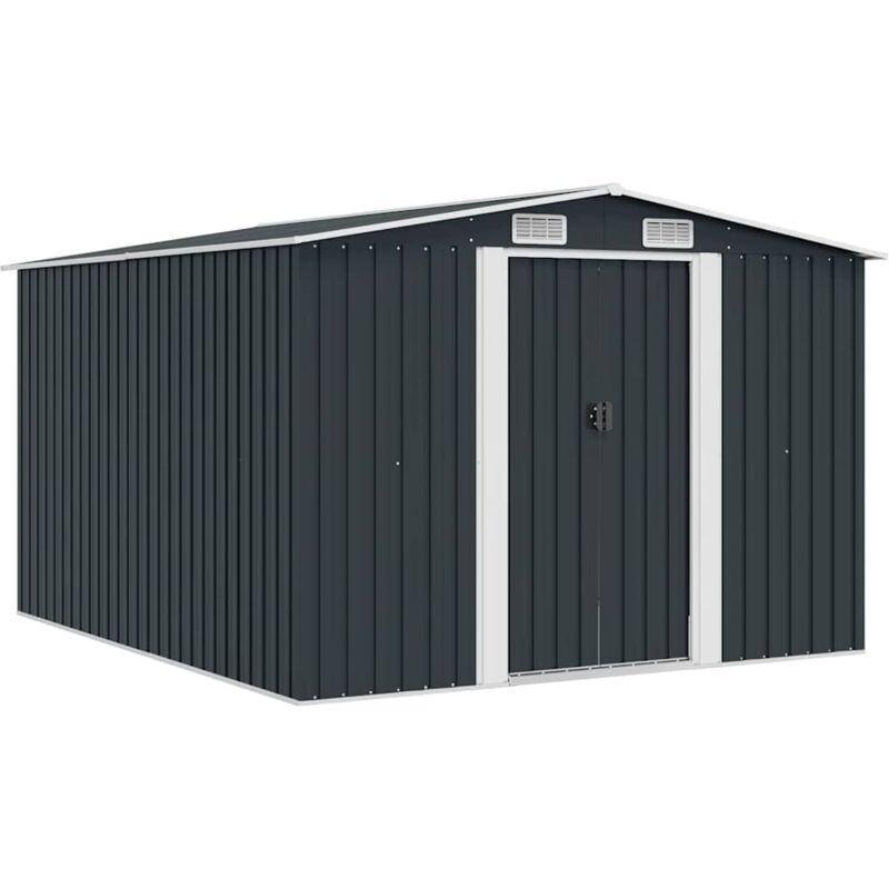 Vidaxl - Garden Shed 257x298x178 cm Metal Anthracite