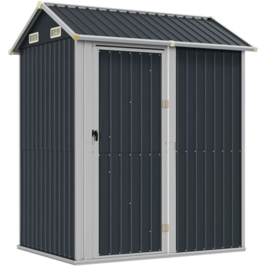 Vidaxl - Garden Shed Anthracite 192x152.5x237 cm Galvanised Steel