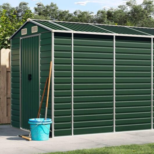 Vidaxl - Garden Shed Green 191x640x198 cm Galvanised Steel