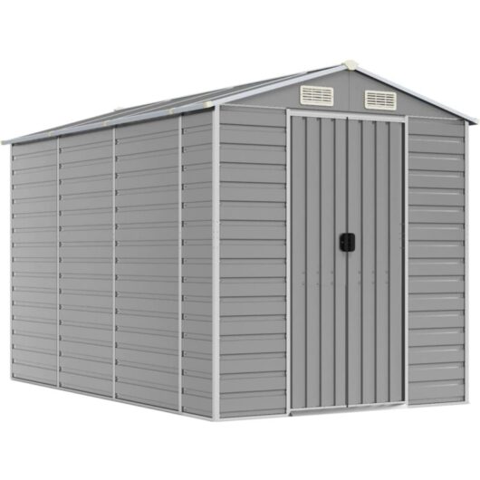 Vidaxl - Garden Shed Light Grey 191x300x198 cm Galvanised Steel