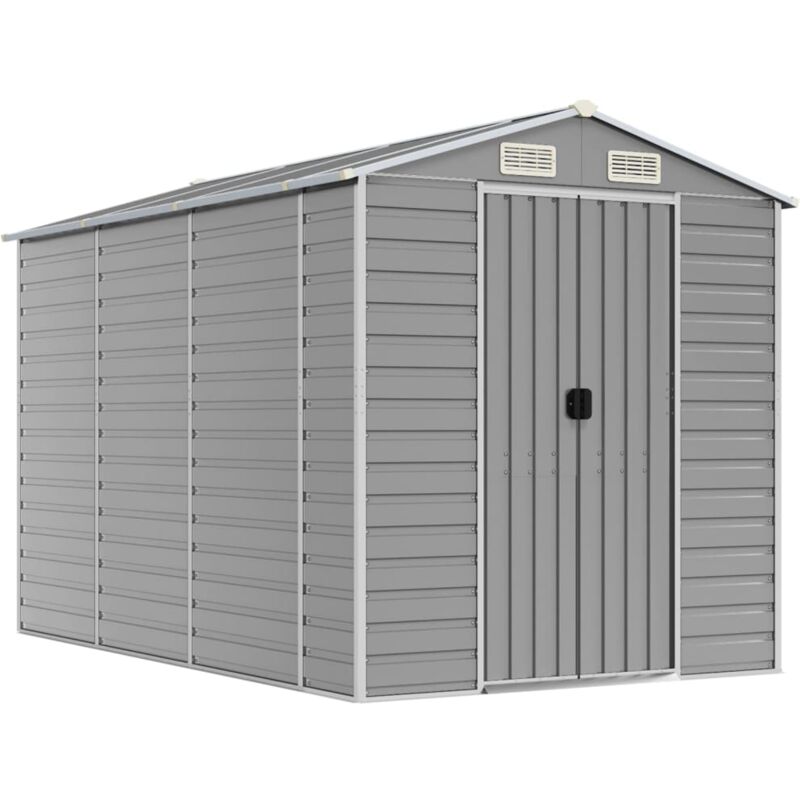 Vidaxl - Garden Shed Light Grey 191x300x198 cm Galvanised Steel