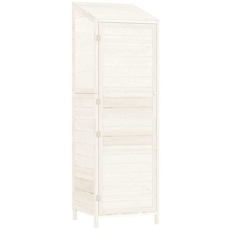 Vidaxl - Garden Shed White 55x52x174.5 cm Solid Wood Fir