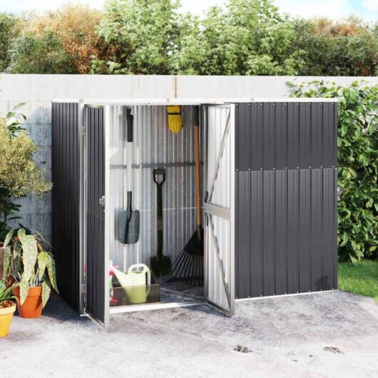 Vidaxl - Garden Tool Shed Anthracite 225x89x161 cm Galvanised Steel