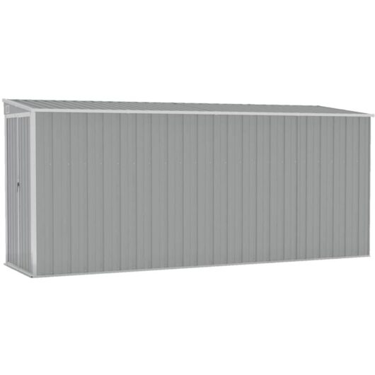 Vidaxl - Wall-mounted Garden Shed Grey 118x382x178 cm Galvanised Steel