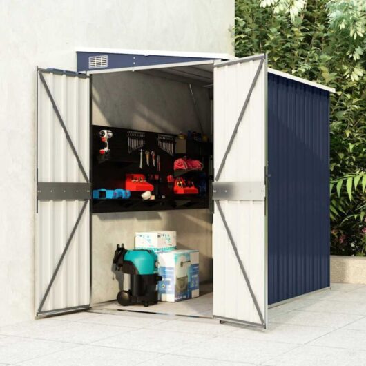 Wall-mounted Garden Shed Anthracite 118x194x178 cm Steel Vidaxl