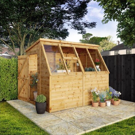 Waltons Garden Wooden Greenhouse Shiplap Traditional Potting Shed - 8 x 6 Potting Greenhouse