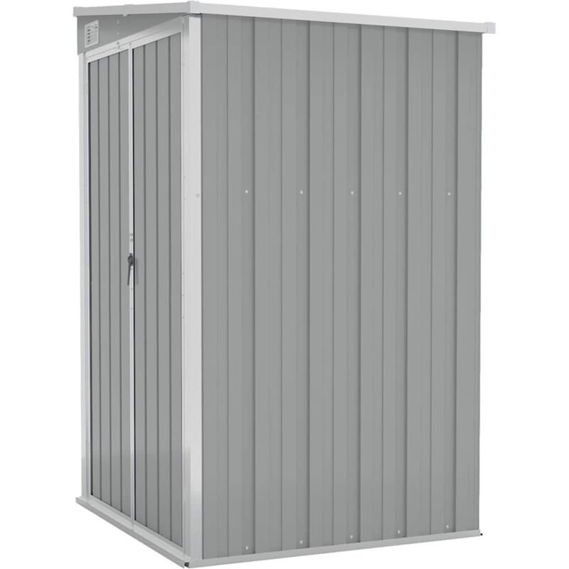 vidaXL Wall-mounted Garden Shed Grey 118x100x178 cm Galvanised Steel