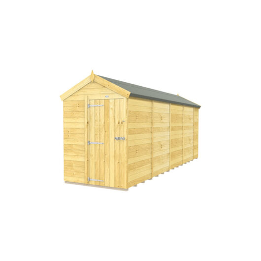 5 x 18 Feet Apex Shed - Single Door Without Windows - Wood - L533 x W147 x H217 cm