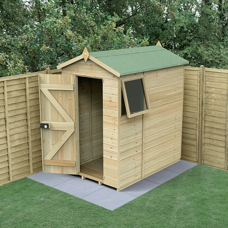 6' x 4' Forest Timberdale 25yr Guarantee Tongue & Groove Pressure Treated Apex Shed (1.93m x 1.37m)