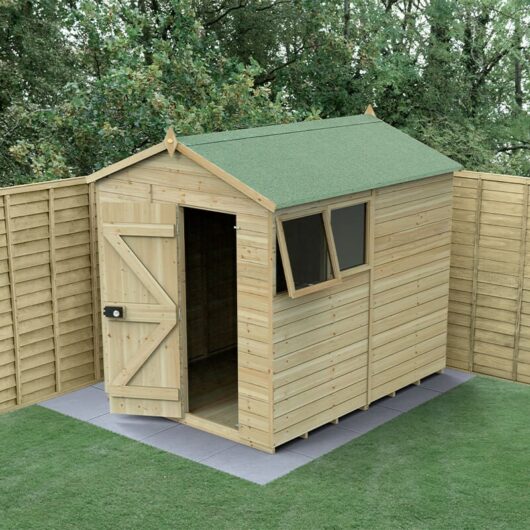 8' x 6' Forest Timberdale 25yr Guarantee Tongue & Groove Pressure Treated Apex Shed (2.46m x 2.03m)