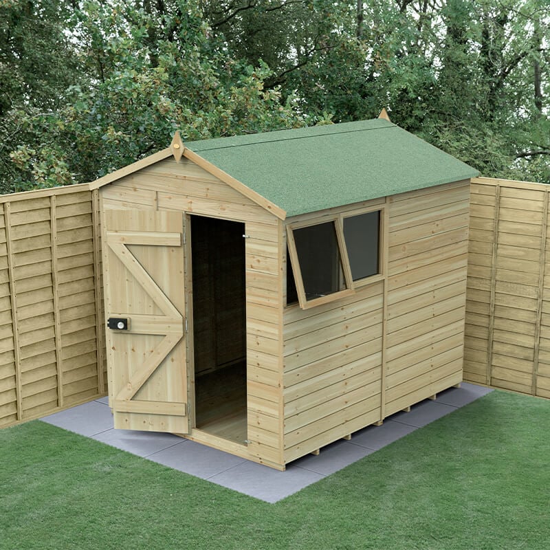 8' x 6' Forest Timberdale 25yr Guarantee Tongue & Groove Pressure Treated Apex Shed (2.46m x 2.03m)