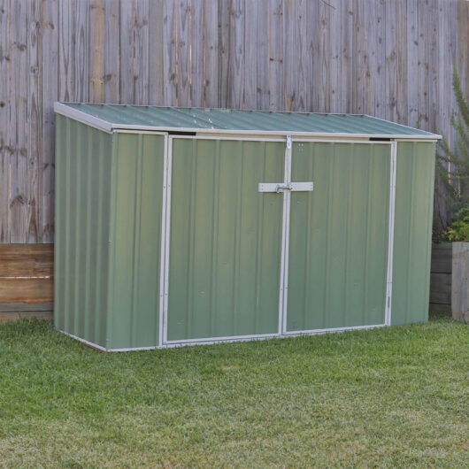 Absco 2.26M X 0.78M Metal Bike Store Pale Eucalyptus
