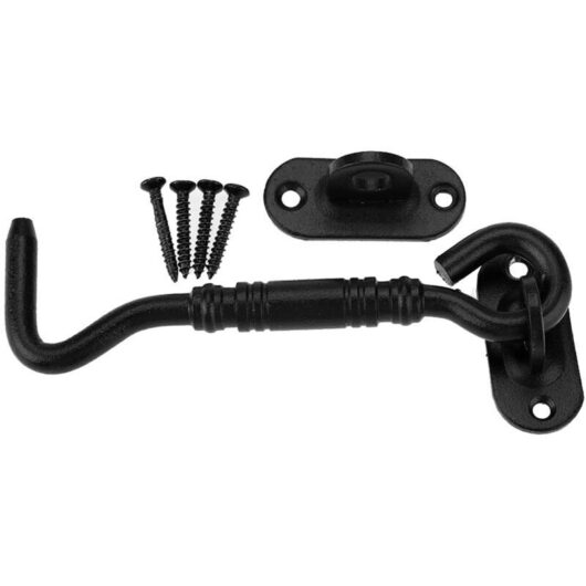 Black stainless steel 201 cabin hook and latch lock for hangar door window