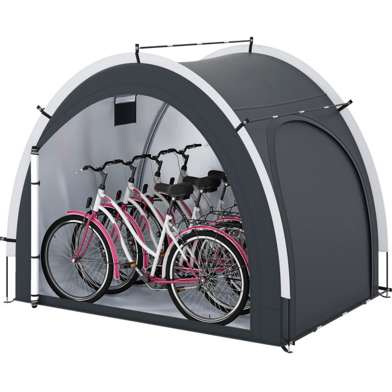 COSTWAY Bike Storage Shed Tent Outdoor Bike Cover Bicycle Tent-Black