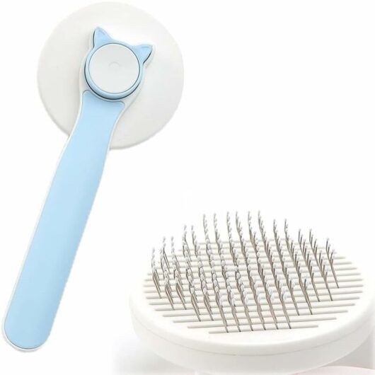 Ccykxa - Cat Brush, Self-cleaning Brush for Cat and Dog with Short and Long Hair, Dog Grooming Brush for Removing Shedding Fur and Dead Undercoat.