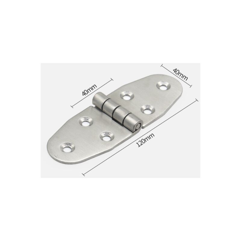Dewdat - T-Strap Heavy Shed Hinge Gate Door Hinges Stainless Steel, Overall Length 120mm 2PCS