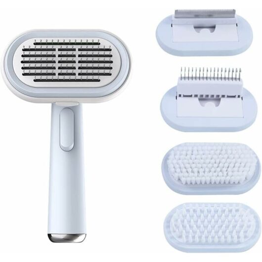 Dog Cat Brush, 5 in 1 Self-Cleaning Shedding Brush, Hair Grooming Brush, Hair Grooming Brush, Effective Removal of Dead Hair and Tomentose Hair