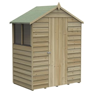 Forest Garden 4Life Apex Overlap Pressure Treated Shed - 5 x 3ft