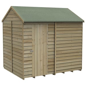 Forest Garden 4Life Reverse Apex Overlap Pressure Treated Windowless Shed - 8 x 6ft