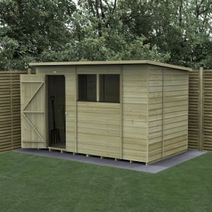 Forest Garden Beckwood Pent Shiplap Pressure Treated Shed - 10 x 6ft