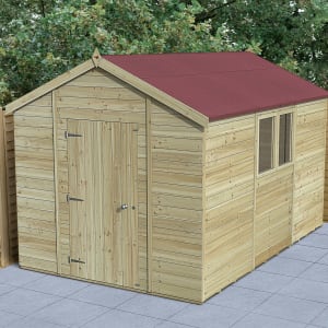 Forest Garden Timberdale Apex Shed with Assembly - 12 x 8ft