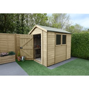 Forest Garden Timberdale Apex Shed with Assembly - 8 x 6ft