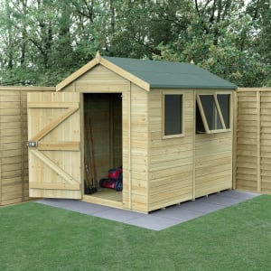 Forest Garden Timberdale Apex Tongue & Groove Pressure Treated Shed - 8 x 6ft