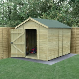 Forest Garden Timberdale Apex Tongue & Groove Pressure Treated Windowless Shed - 8 x 10ft