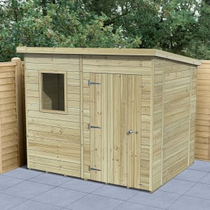 Forest Garden Timberdale Pent Shed with Base & Assembly - 8 x 6ft