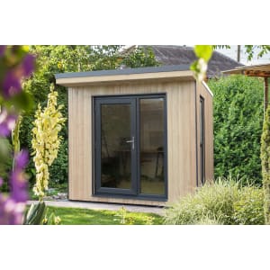 Forest Garden Xtend Insulated Garden Office with 1/2 Window - 2.54 x 2.9m